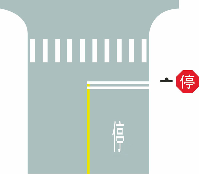 路口最前端的双白实线是什么含义？配图