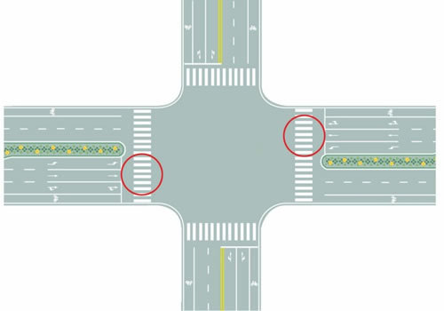 图中圈内的路面标记是什么标线？配图