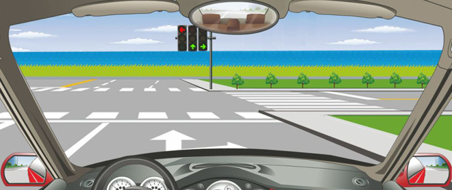 这个路口允许车辆怎样行驶？配图