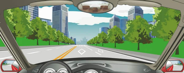 行经这种交通标线的路段要加速行驶。配图