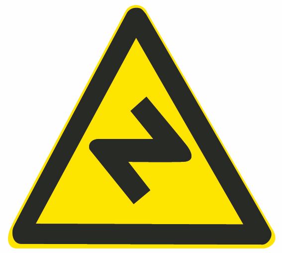 这个标志的含义是警告前方道路易滑，注意慢行。配图