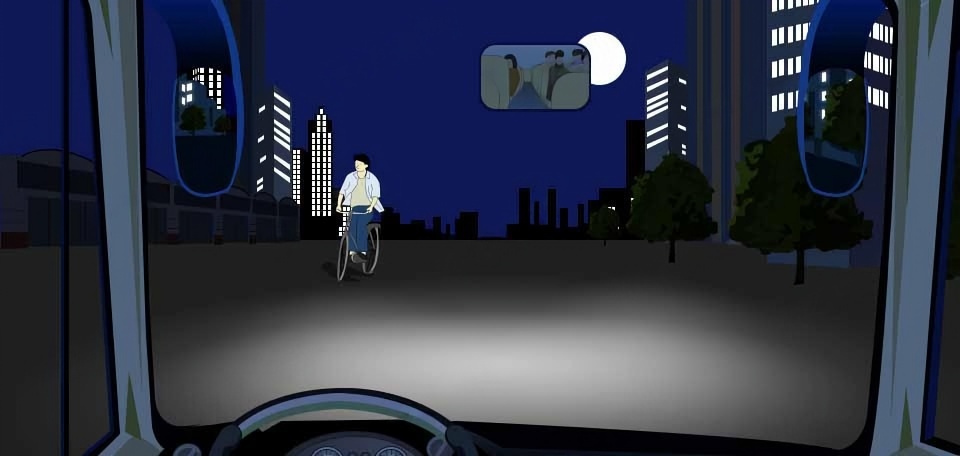 夜间驾驶机动车遇到这种情况怎样使用灯光？配图