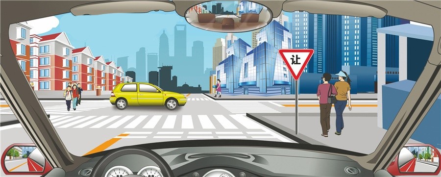 如图所示，驾驶机动车在这种道路上行驶遇到这种标志应减速慢行。配图